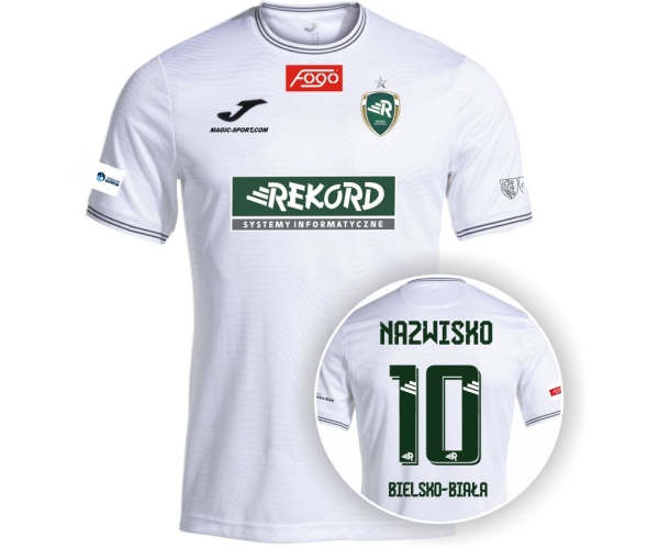 Koszulka meczowa Futsal Ekstraklasa Rekord Bielsko-Biała 26/27 biała personalizowana